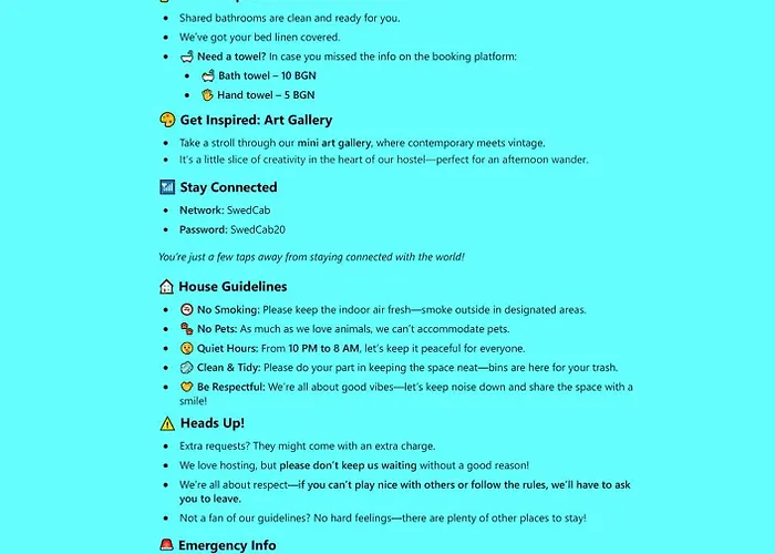 Swed Cab Embassy Hostal